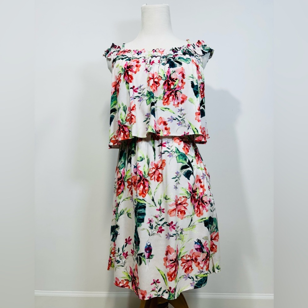 Sanctuary Cold Shoulder Floral‎ Size Small